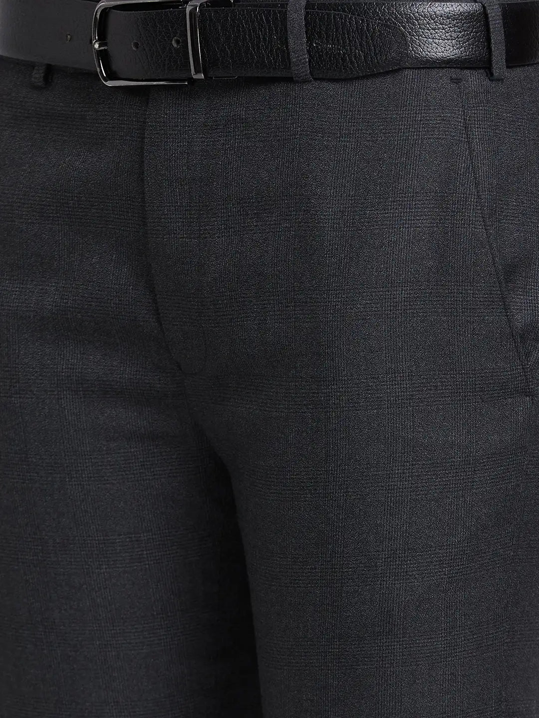 Men Super Slim Fit Blue Trouser