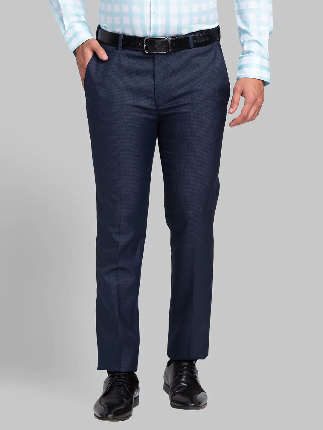 Men Super Slim Fit Grey Trouser