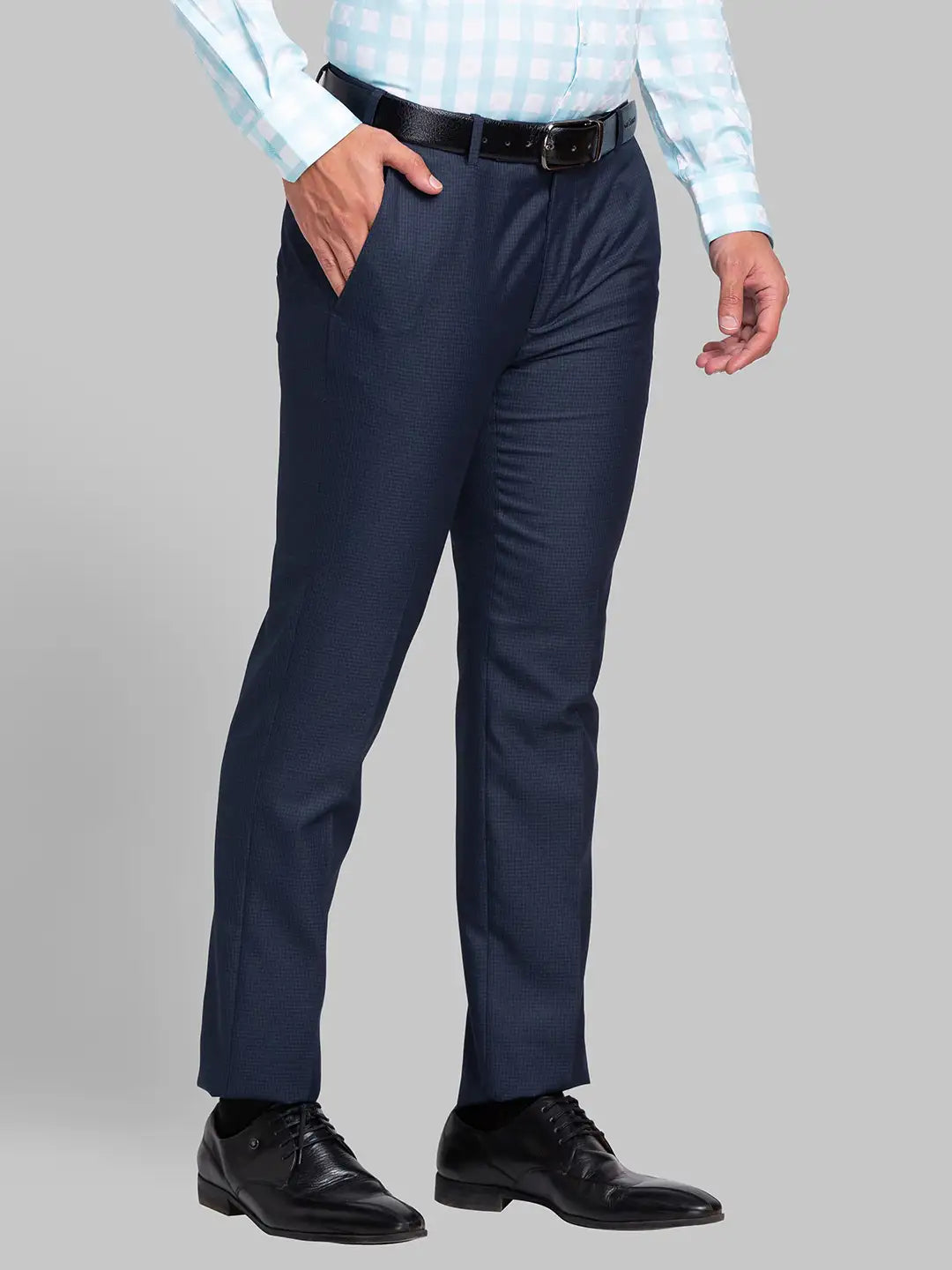 Men Super Slim Fit Grey Trouser