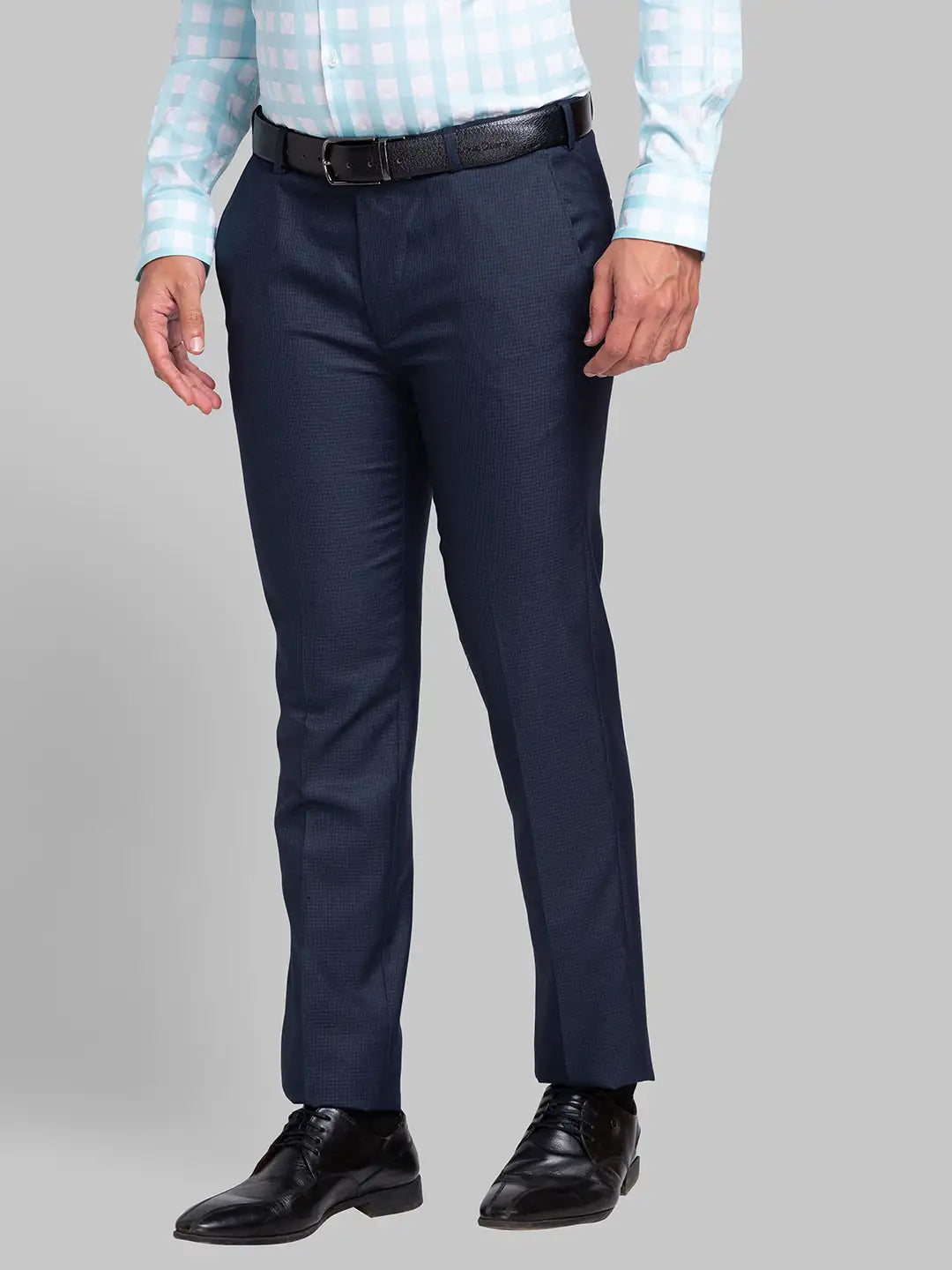 Men Super Slim Fit Grey Trouser
