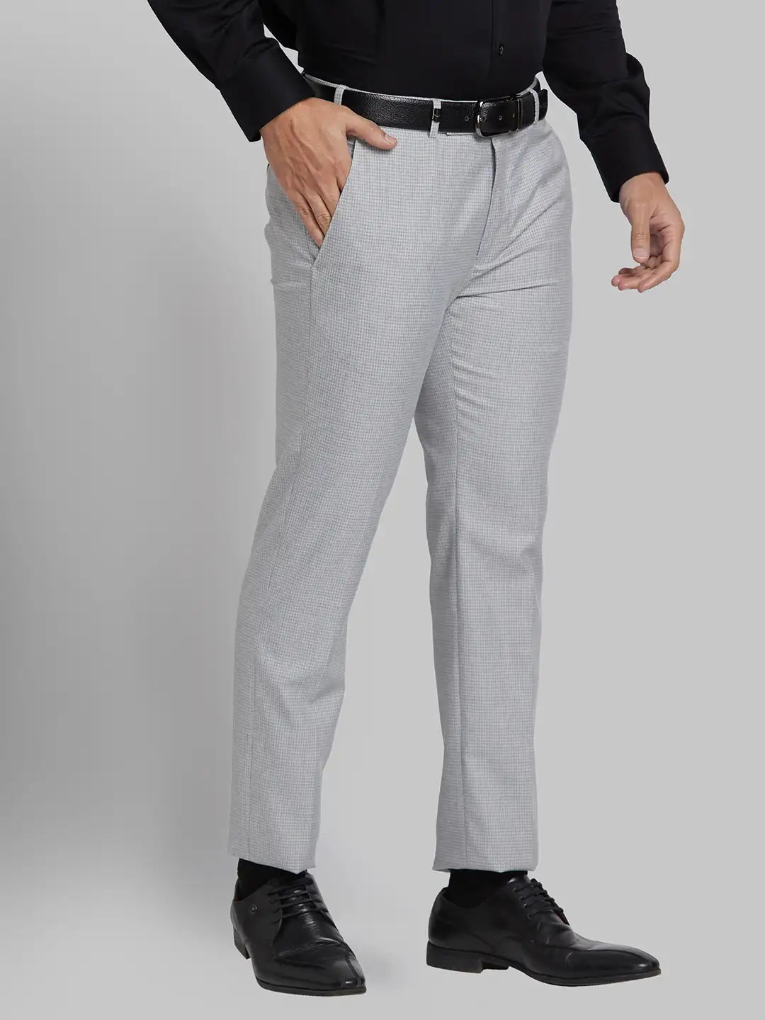 Men Super Slim Fit Black Trouser