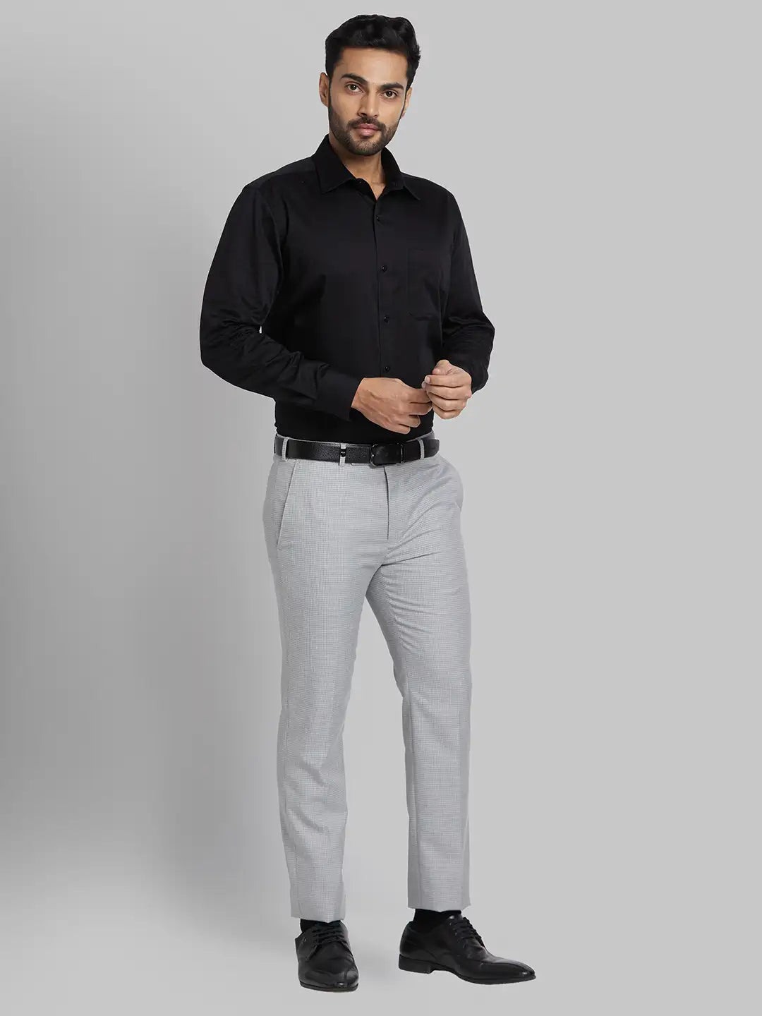 Men Super Slim Fit Black Trouser