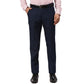 Men Grey Slim Fit Structure Polyester Blend   Trouser