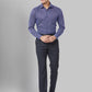Men Grey Super Slim Fit Structure Polyester Blend Trouser