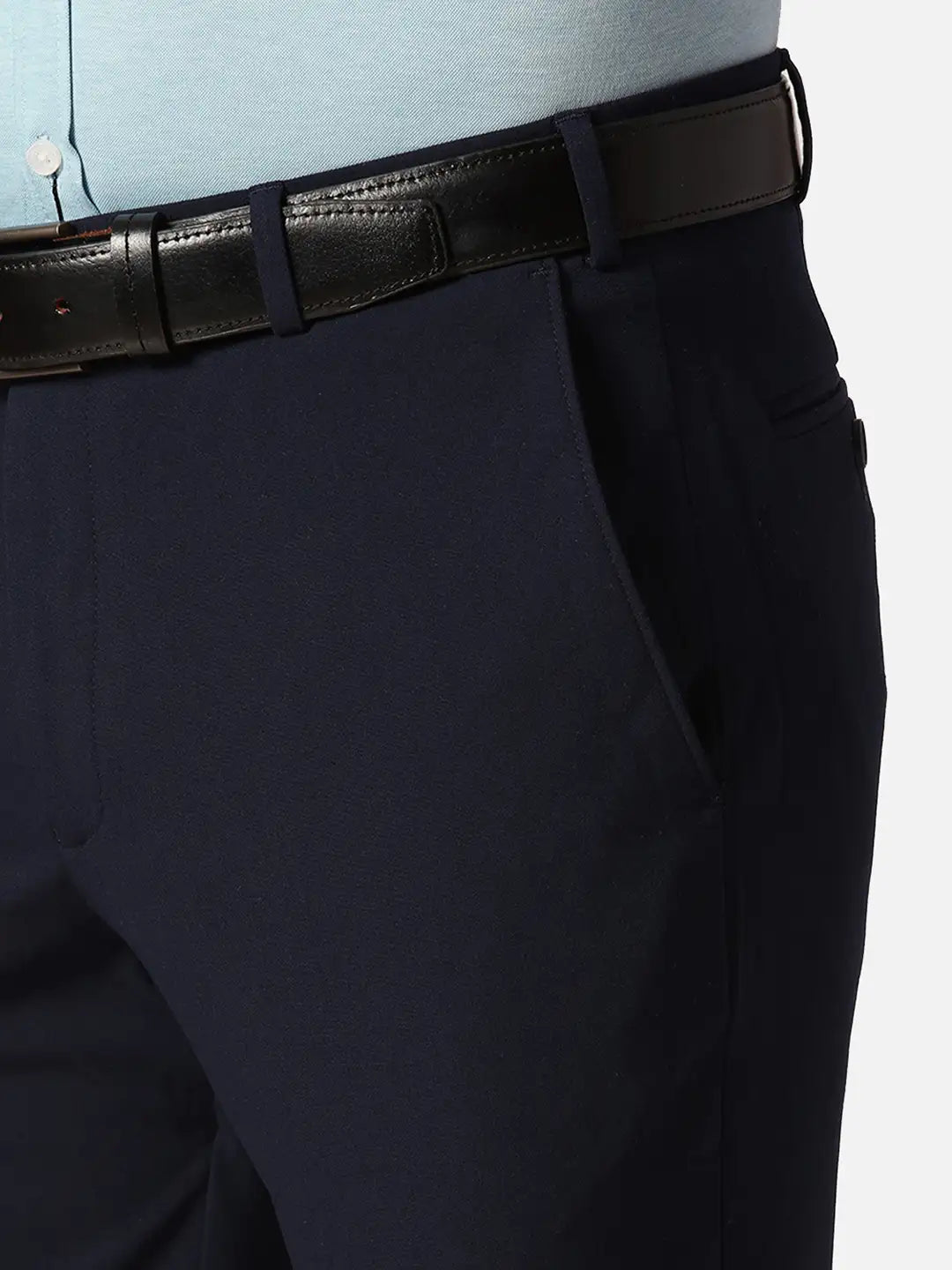 Park Avenue Slim Fit Solid Dark Khaki Trouser