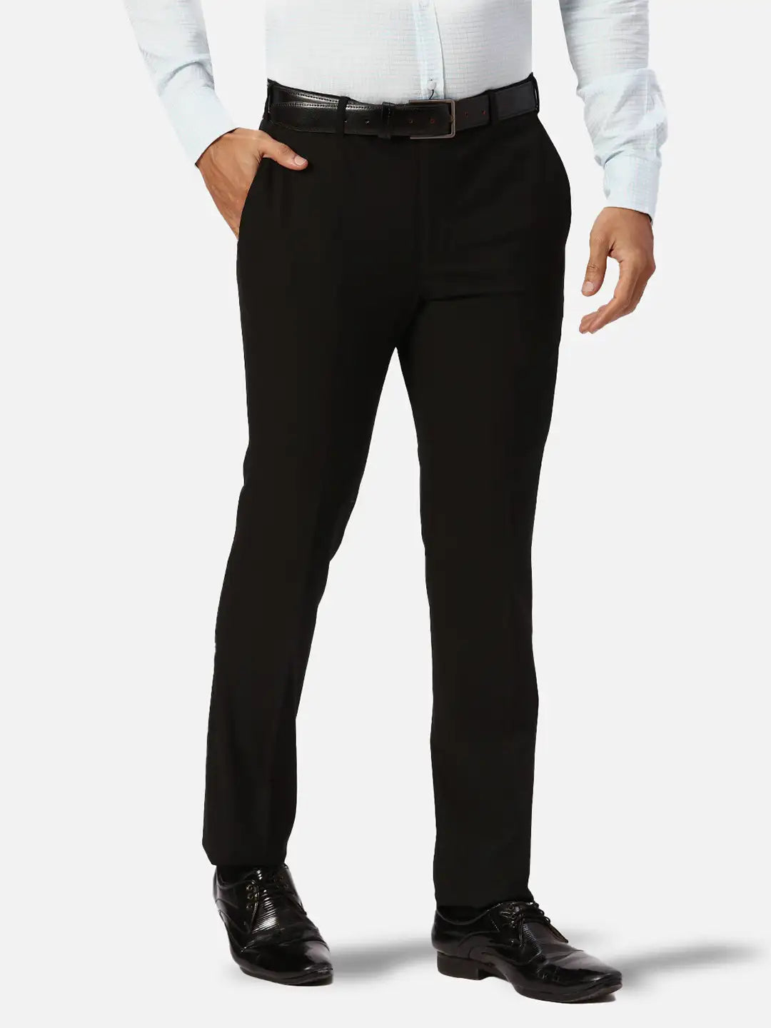 Park Avenue Slim Fit Solid Dark Green Trouser