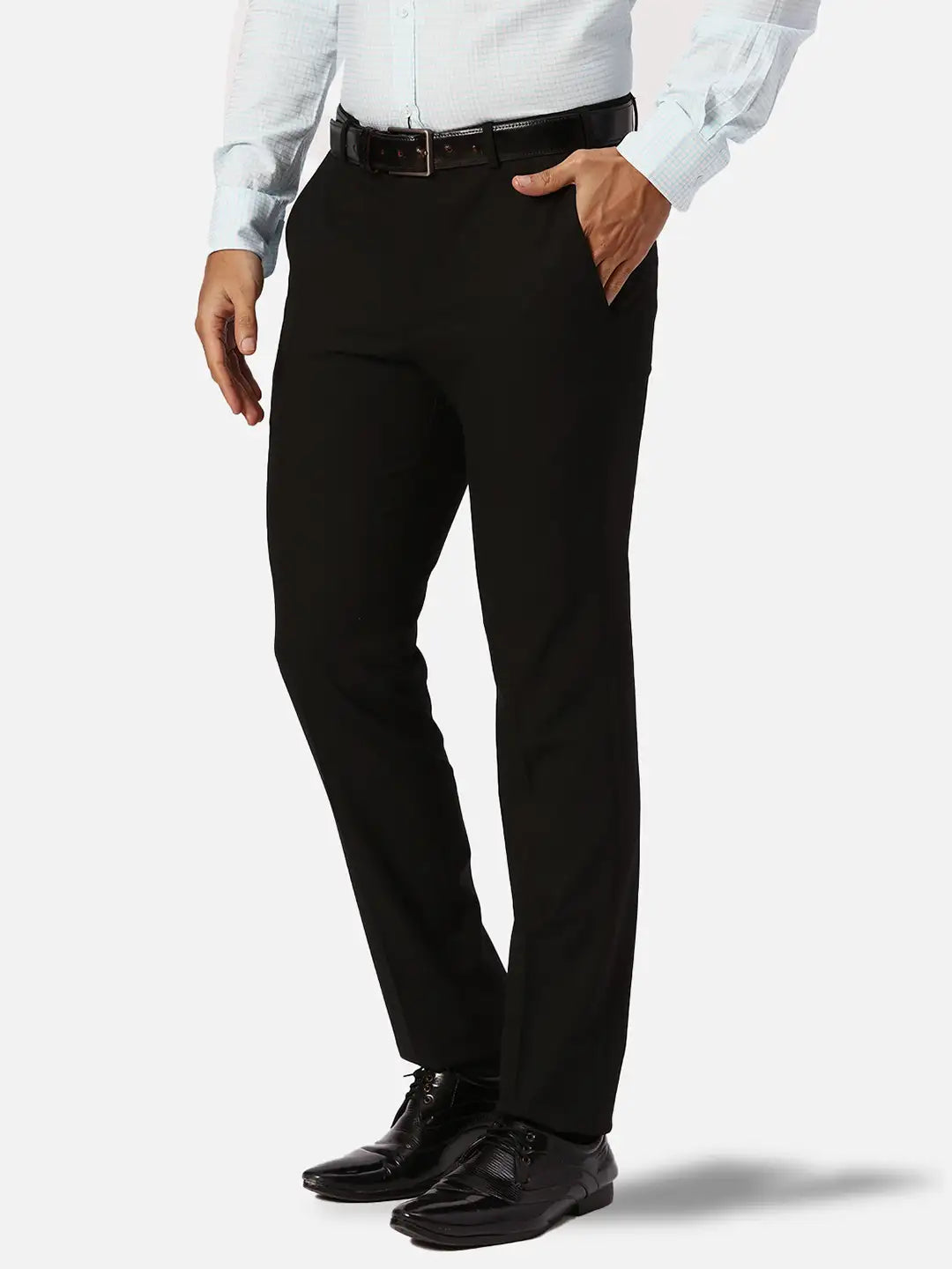 Park Avenue Slim Fit Solid Dark Green Trouser