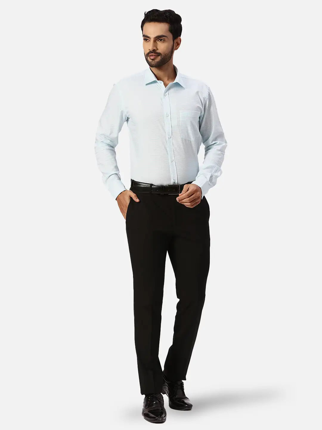 Park Avenue Slim Fit Solid Dark Green Trouser