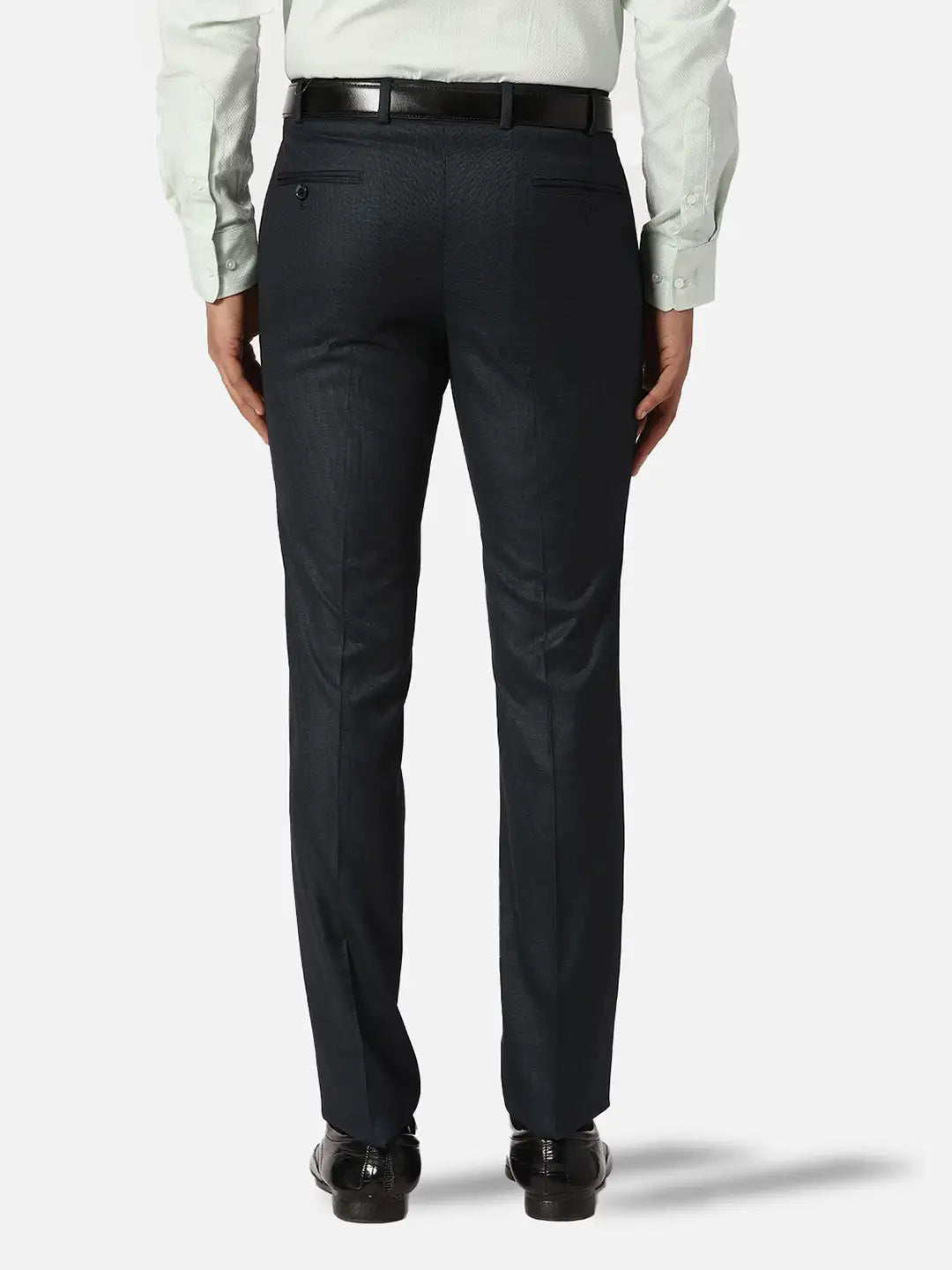 Park Avenue Slim Fit Checkered Fancy Blue Trouser