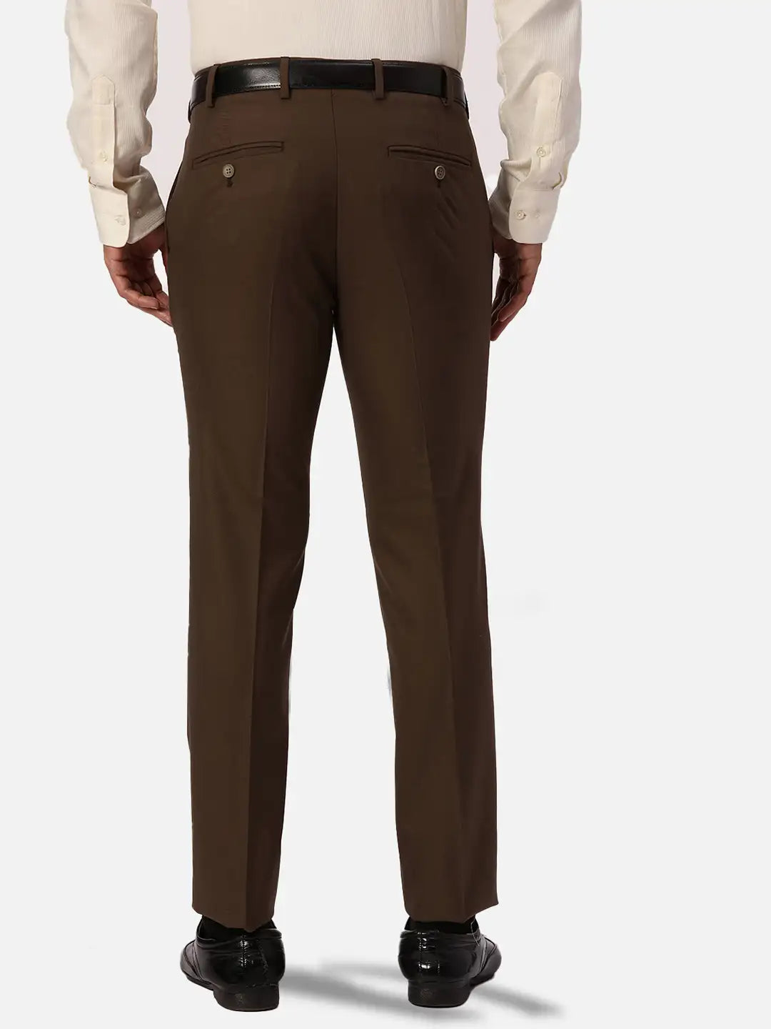 Park Avenue Slim Fit Self Design Dark Blue Trouser