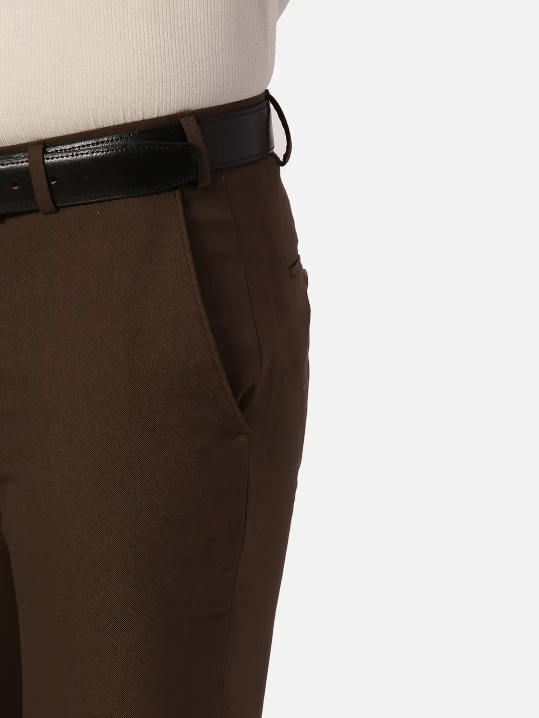 Park Avenue Slim Fit Self Design Dark Blue Trouser