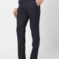 Park Avenue Men Grey Structure Super Slim Fit Polyester Blend Trouser