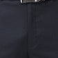 Park Avenue Men Grey Structure Super Slim Fit Polyester Blend Trouser