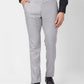 Park Avenue Men Blue Plain Super Slim Fit Polyester Blend Trouser