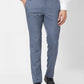 Park Avenue Men Grey Structure Smart Fit Polyester Blend Trouser