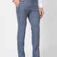 Park Avenue Men Grey Structure Smart Fit Polyester Blend Trouser