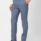 Park Avenue Men Grey Structure Smart Fit Polyester Blend Trouser
