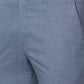 Park Avenue Men Grey Structure Smart Fit Polyester Blend Trouser