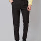 Men Blue Smart Fit Plain Polyester Blend Trouser