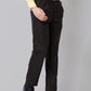 Men Blue Smart Fit Plain Polyester Blend Trouser