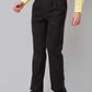 Men Blue Smart Fit Plain Polyester Blend Trouser