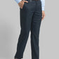 Men Regular Fit Medium Blue Trouser