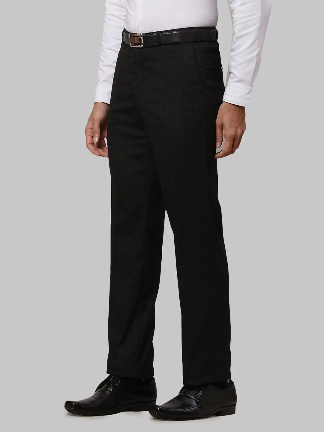 Men Regular Fit Grey Trouser