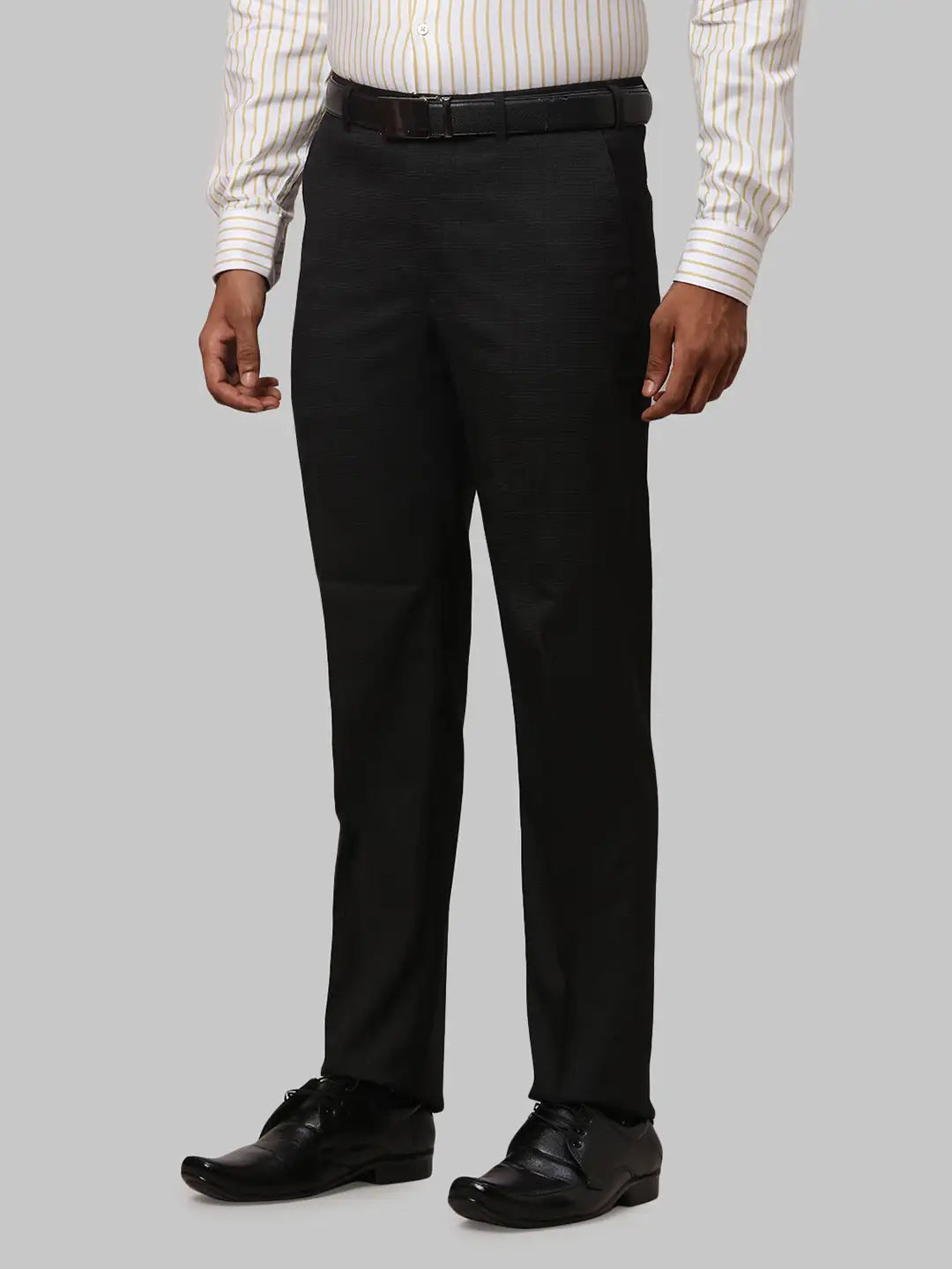 Men Regular Fit Blue Trouser