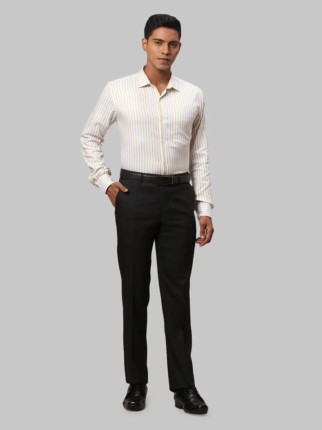 Men Regular Fit Blue Trouser