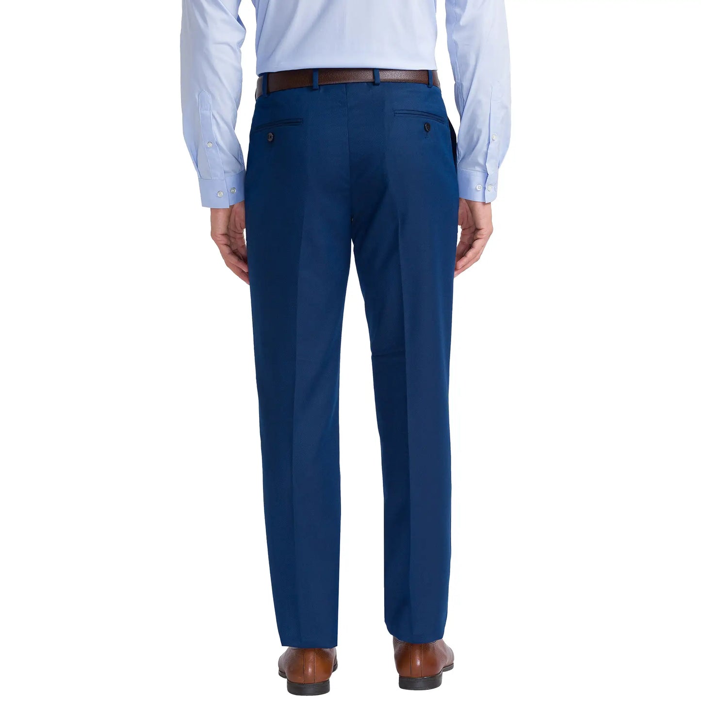 Men Regular Fit Dark Blue Trouser