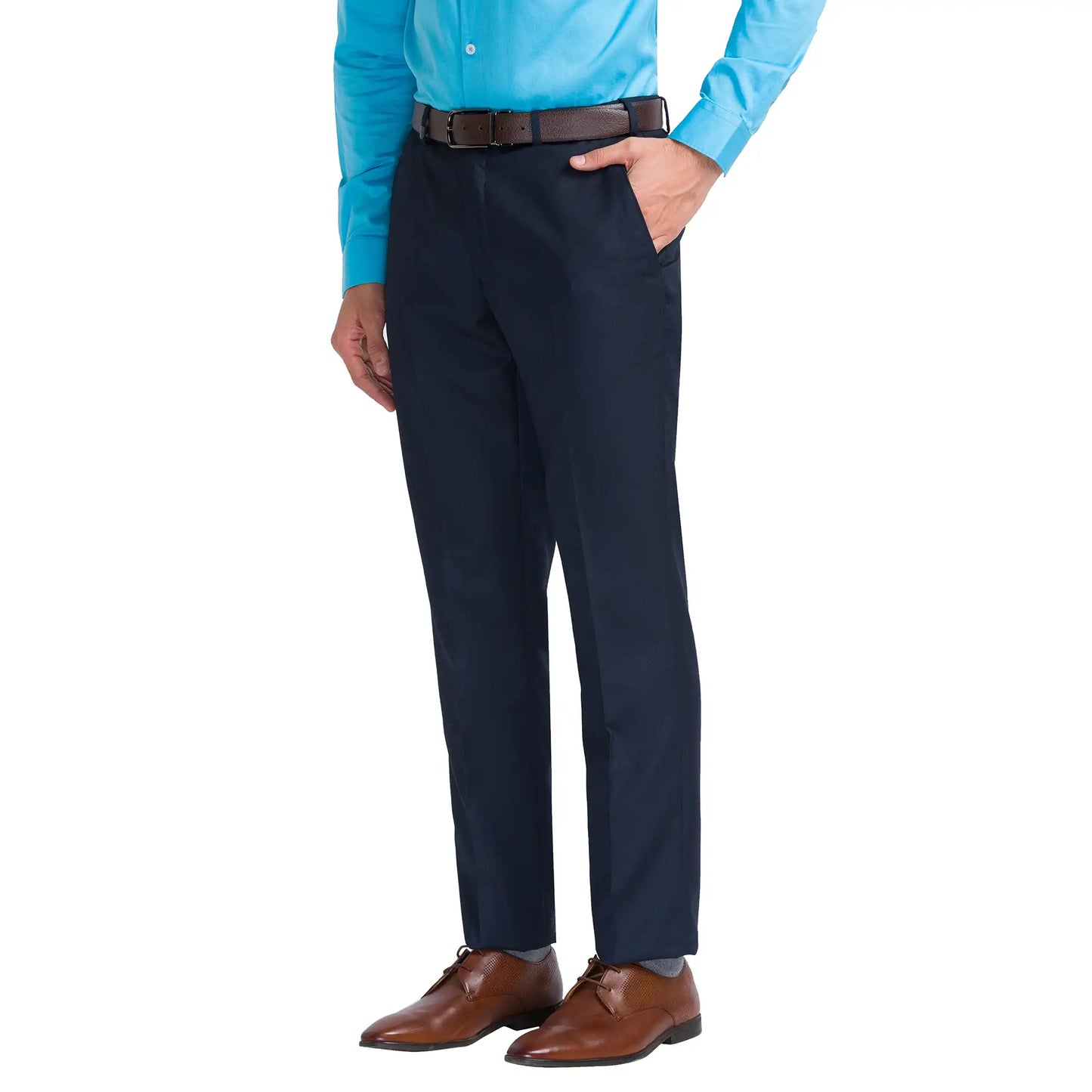 Men Regular Fit Black Trouser