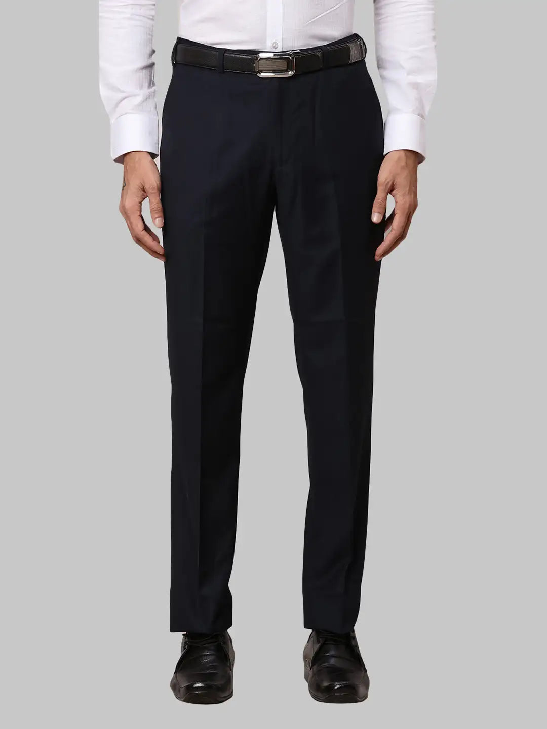 Men Regular Fit Black Trouser