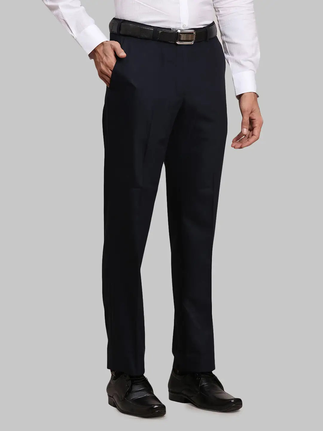 Men Regular Fit Black Trouser