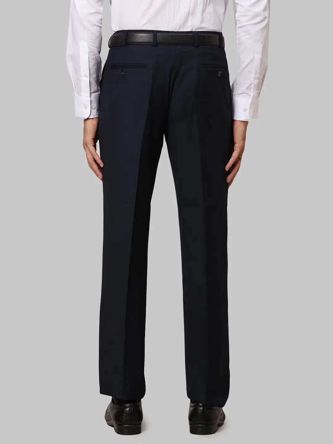 Men Regular Fit Black Trouser