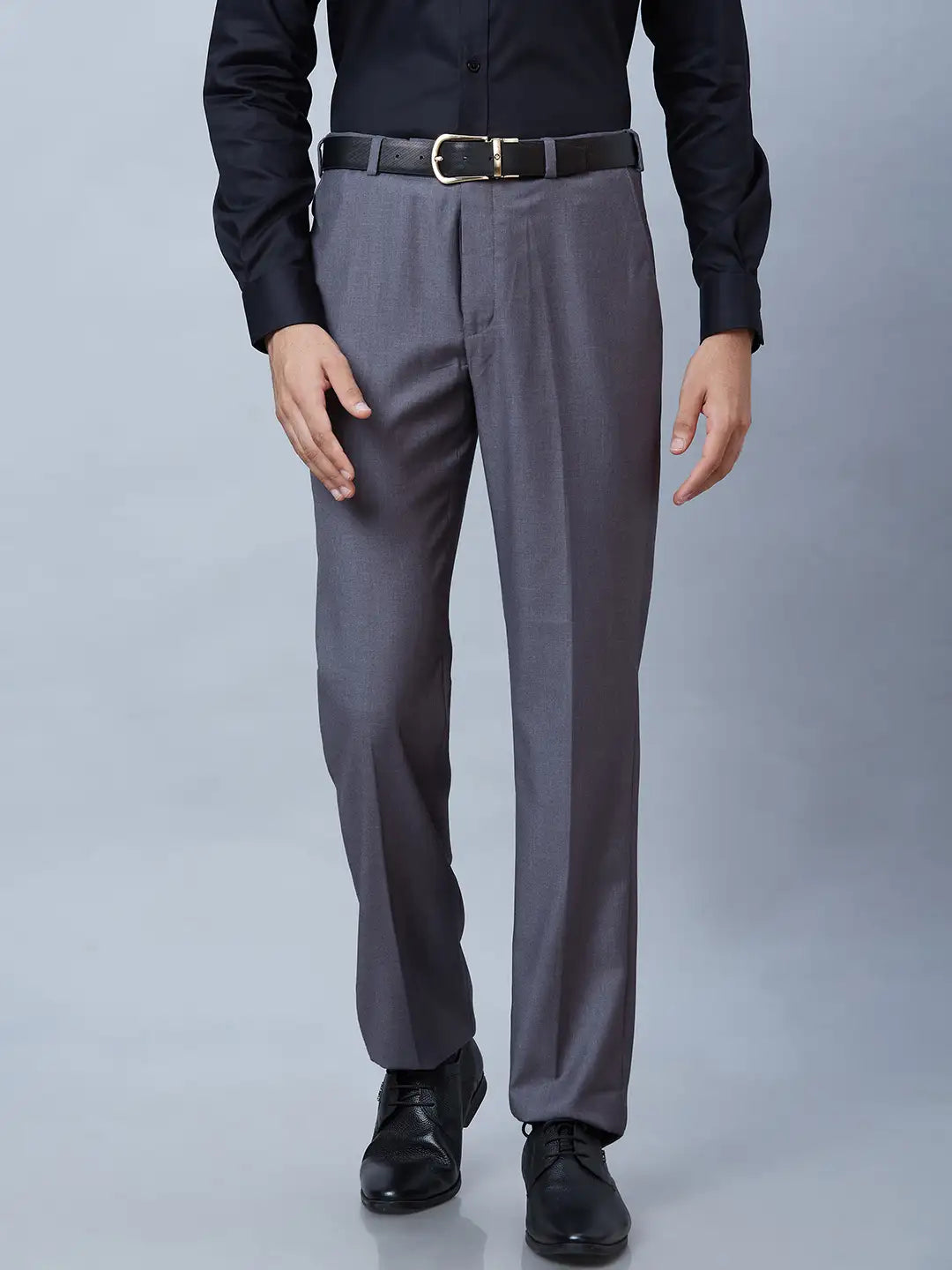 Men Blue Neo Fit Twill Viscose Polyester Blend Trouser