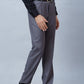 Men Blue Neo Fit Twill Viscose Polyester Blend Trouser