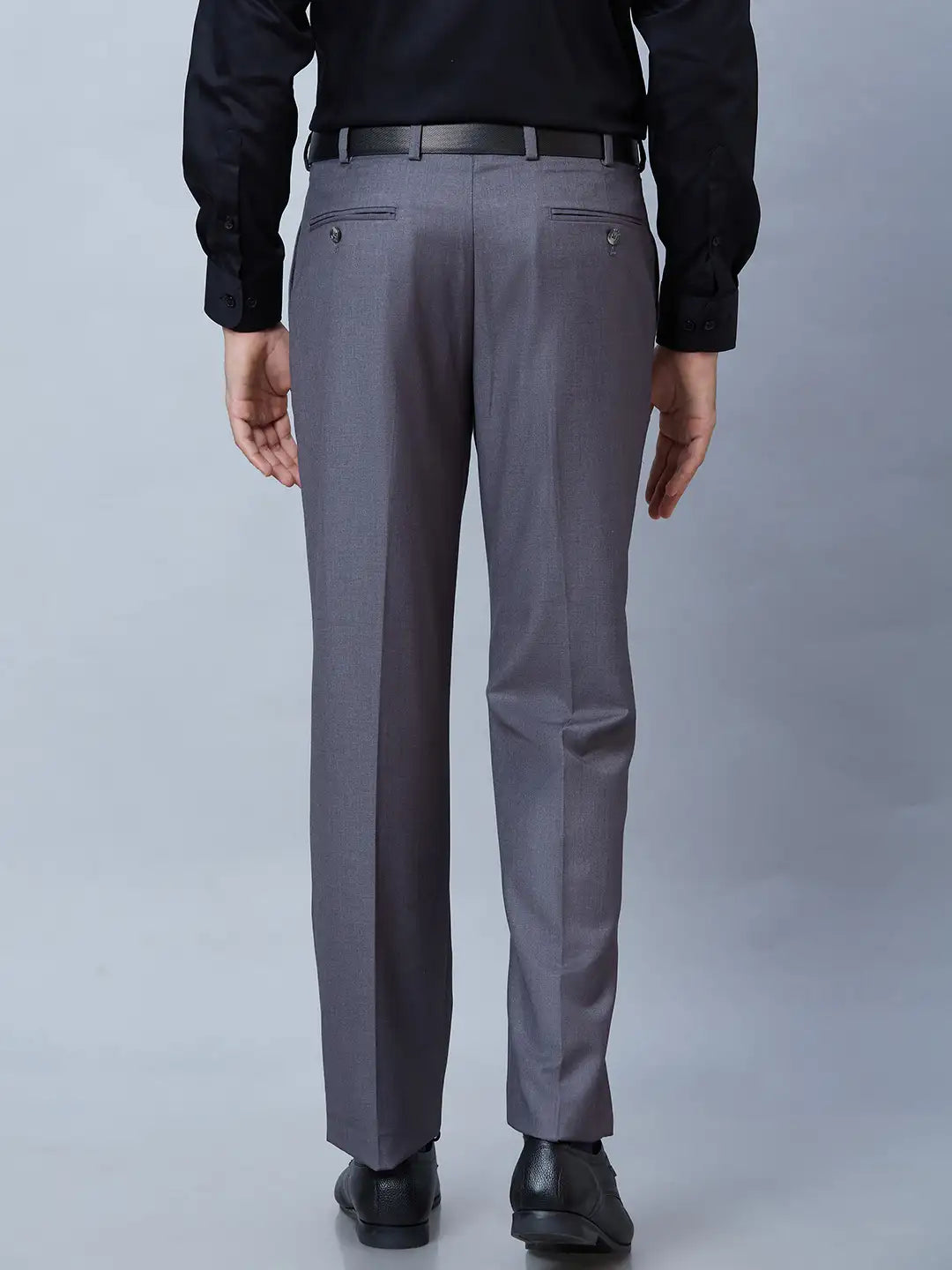 Men Blue Neo Fit Twill Viscose Polyester Blend Trouser