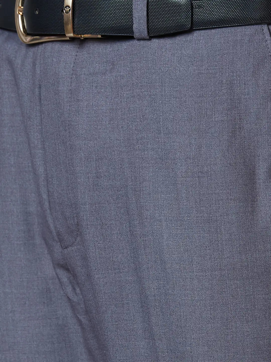 Men Blue Neo Fit Twill Viscose Polyester Blend Trouser