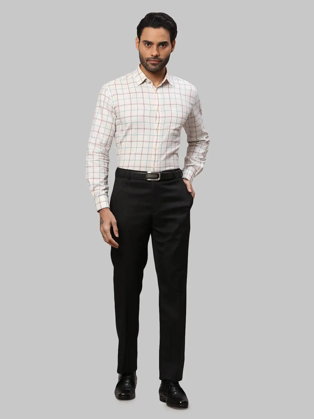Men Regular Fit Fawn Trouser