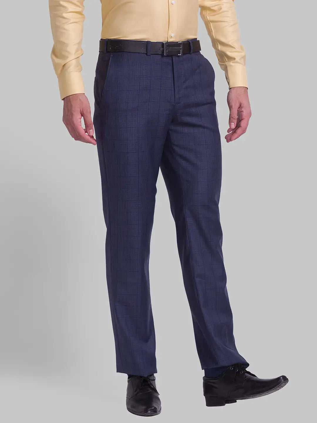 Men Regular Fit Grey Chinos & Trouser