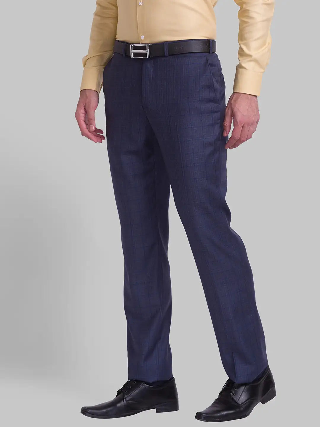 Men Regular Fit Grey Chinos & Trouser