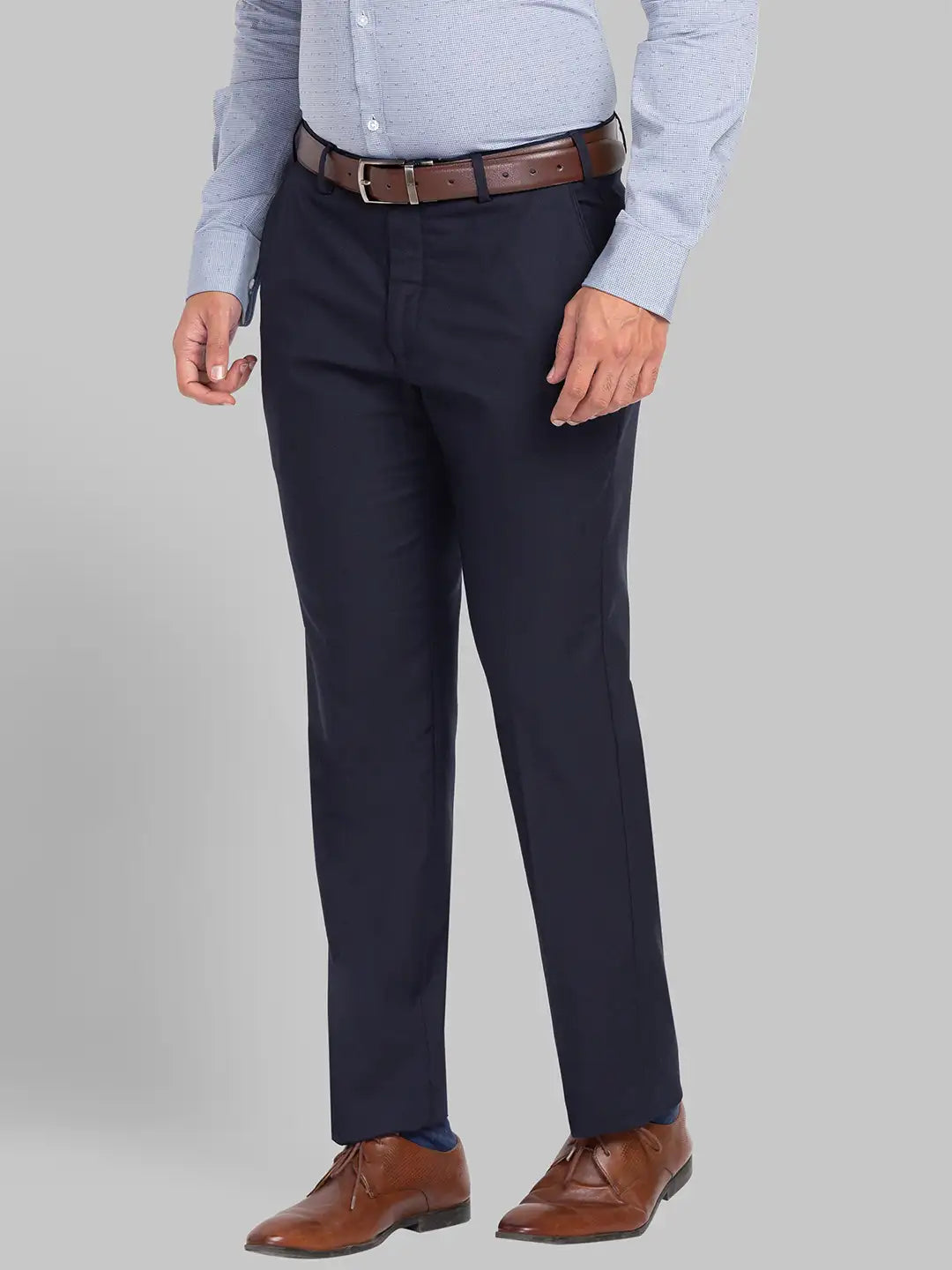 Men Smart Fit Blue Trouser