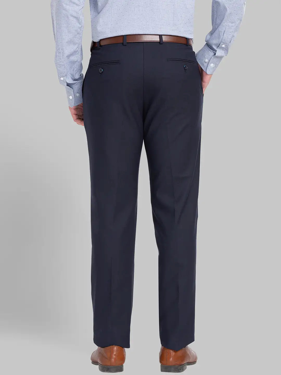 Men Smart Fit Blue Trouser