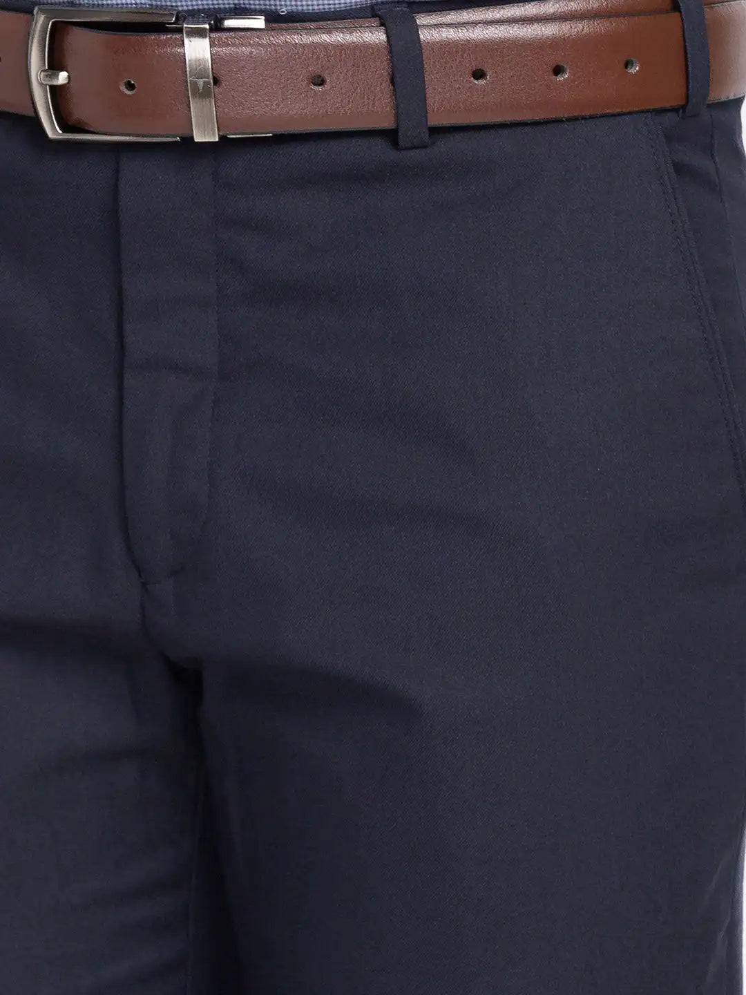 Men Smart Fit Blue Trouser