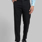 Men Brown Smart Fit Structure Polyester Blend   Trouser