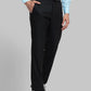 Men Brown Smart Fit Structure Polyester Blend   Trouser