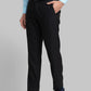 Men Brown Smart Fit Structure Polyester Blend   Trouser