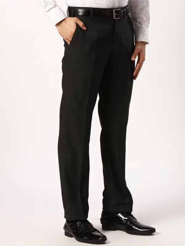 Men Smart Fit Black Trouser