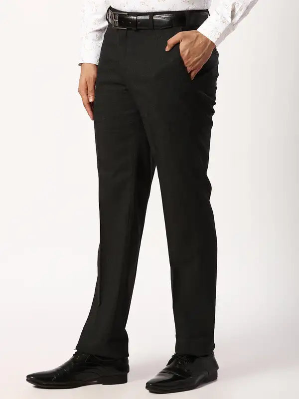 Men Smart Fit Black Trouser