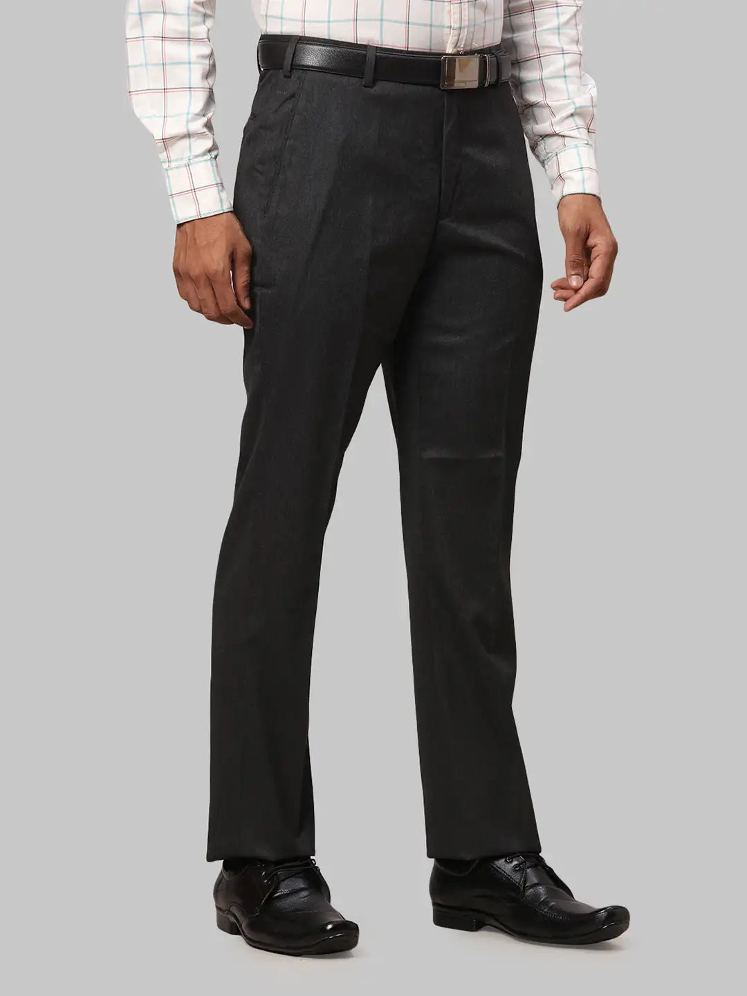 Men Regular Fit Blue Trouser